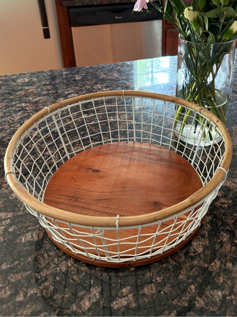 Wire and Wood Fruit Basket